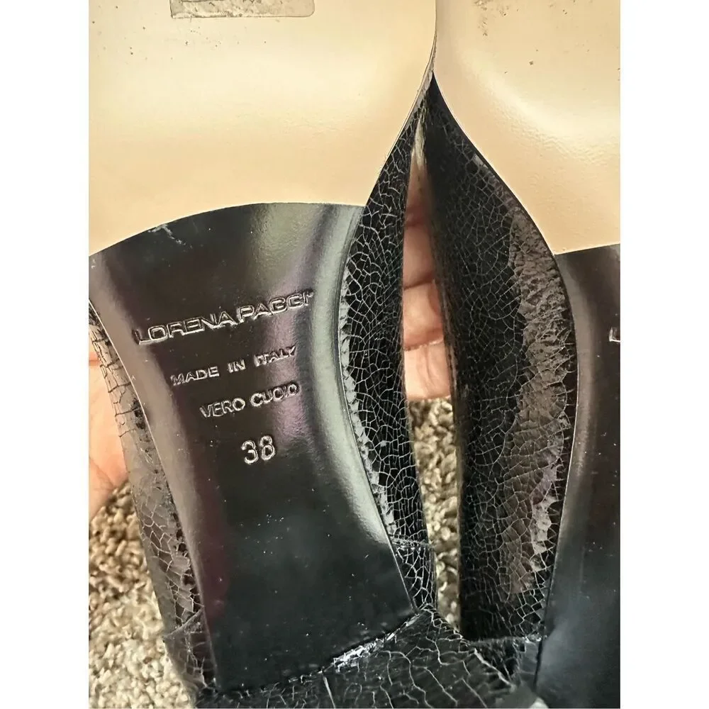 LORENA PAGGI HEEL CHAIN LOAFER Desert shoes Size 38 USA Size 7.5